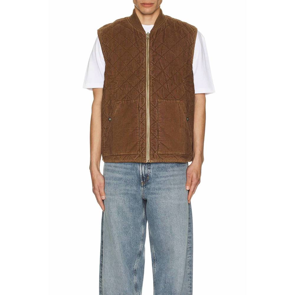 NEW FAHERTY reversible cord vest in brown